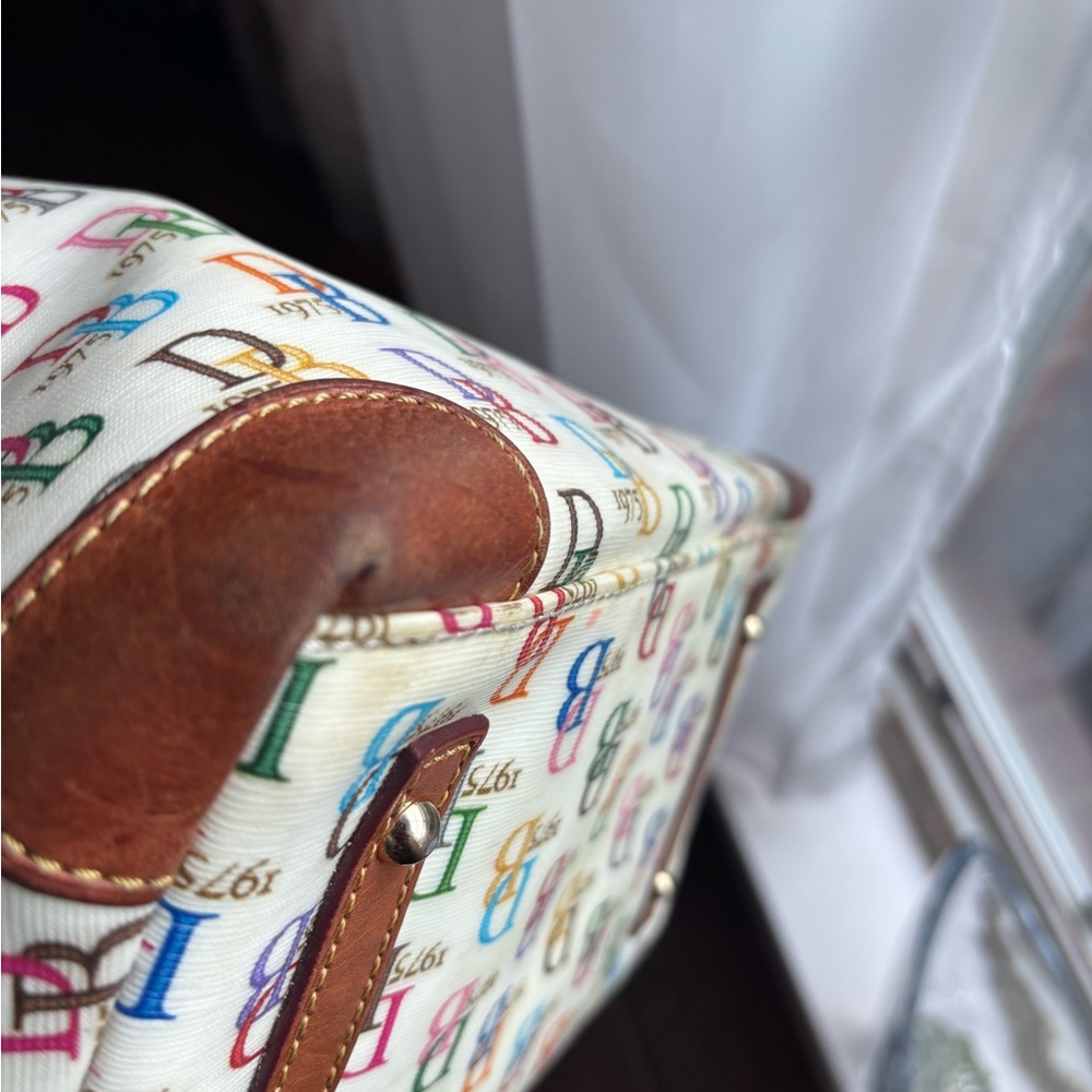 Dooney & Bourke Multicolor Logo Satchel - Picture 14 of 14